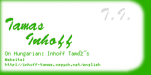 tamas inhoff business card